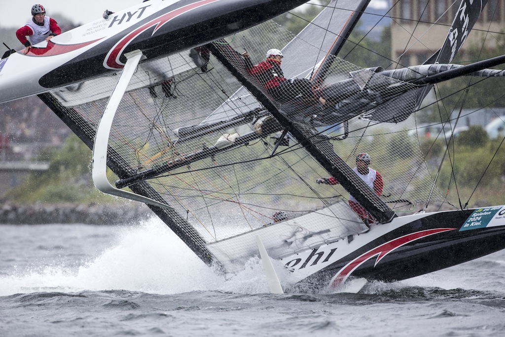 Alinghi capsizes