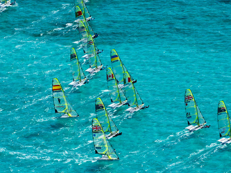 49ers racing at the Worlds in the Bahamas