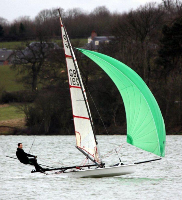 Ben Schooling in the Musto Skiff