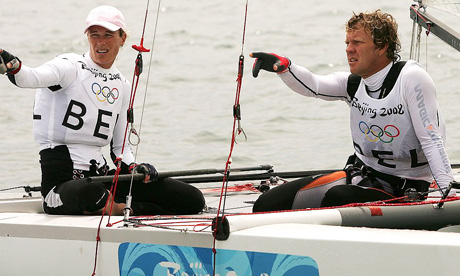 Carolijn Brouwer and Sebastien Godefroid at the 2008 Games