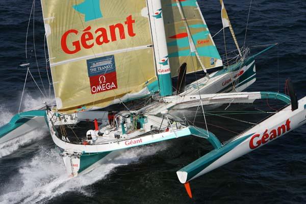 Michel Desjoyeaux aboard Geant Orma 60 trimaran