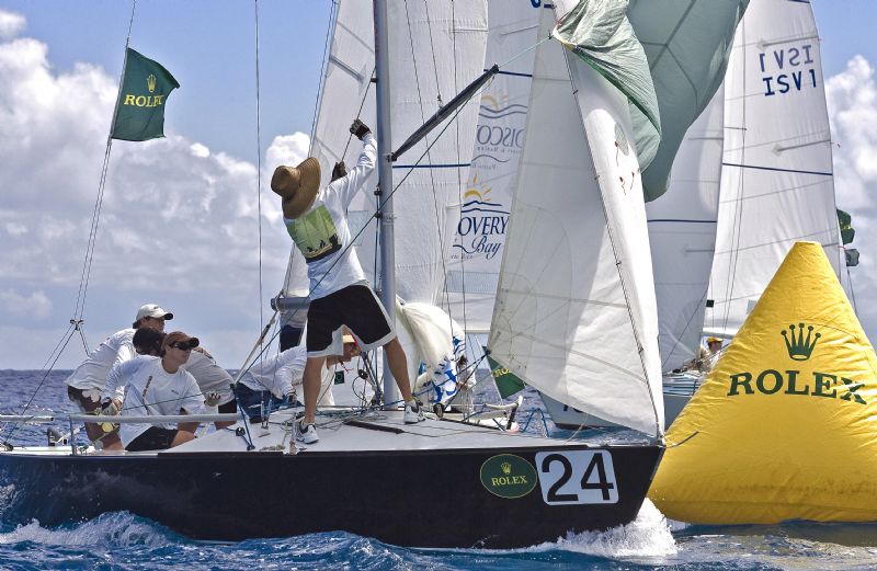 IC24 racing around the windward mark