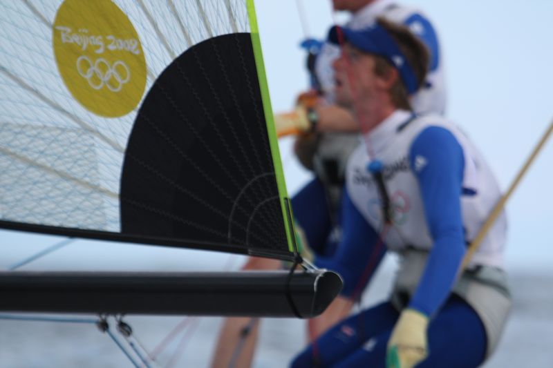 Stevie & Ben upwind at the Olympics