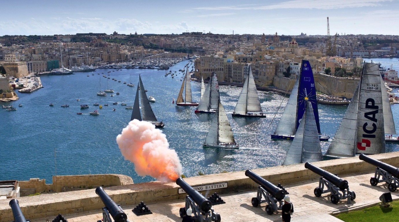 Start Gun at the Rolex Middle Sea Race