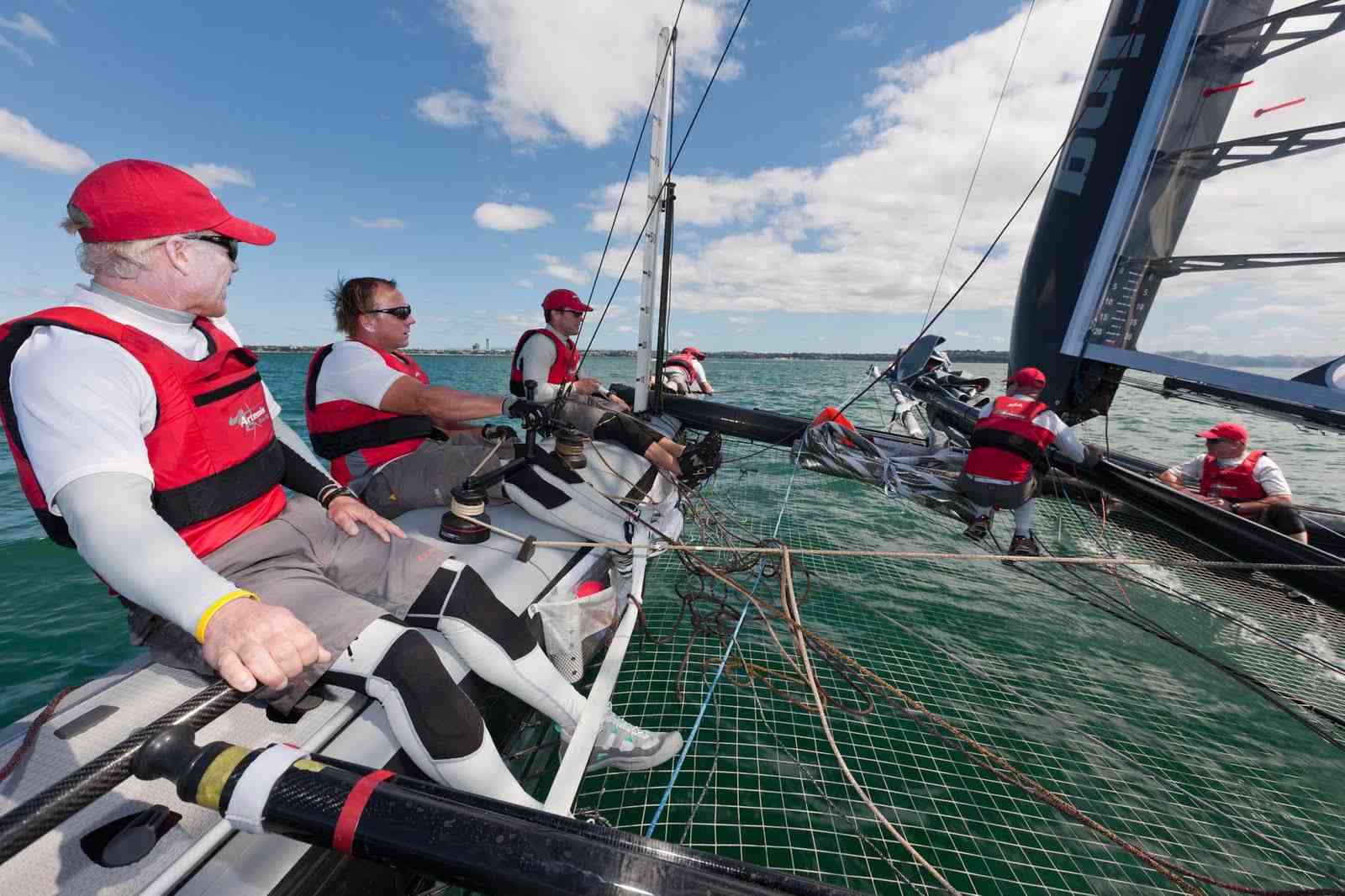 Terry Hutchinson steering the AC45