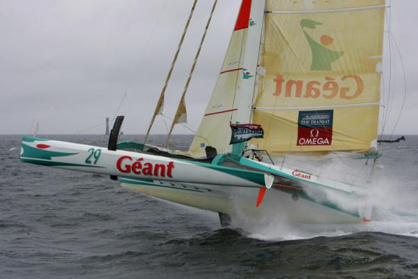 Michel Desjoyeaux aboard Geant Orma 60 trimaran