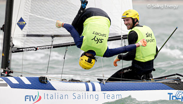 Vittorio Bissaro and Maele Frascari celebrate Worlds victory