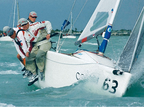 James Spithill at the helm of his worlds-winning Melges 24